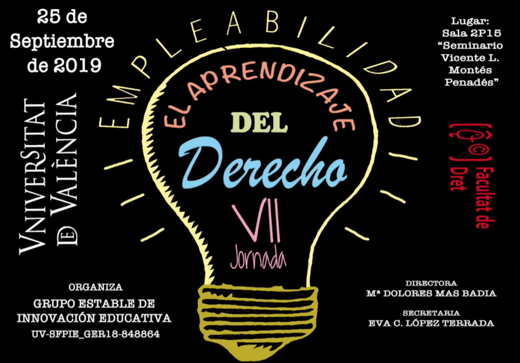 cartel séptima jornada el aprendizaje del derecho